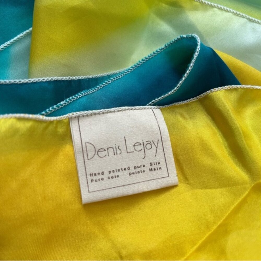 Denis Lejay Silk Hand Painted Scarf - Picture 2 of 3